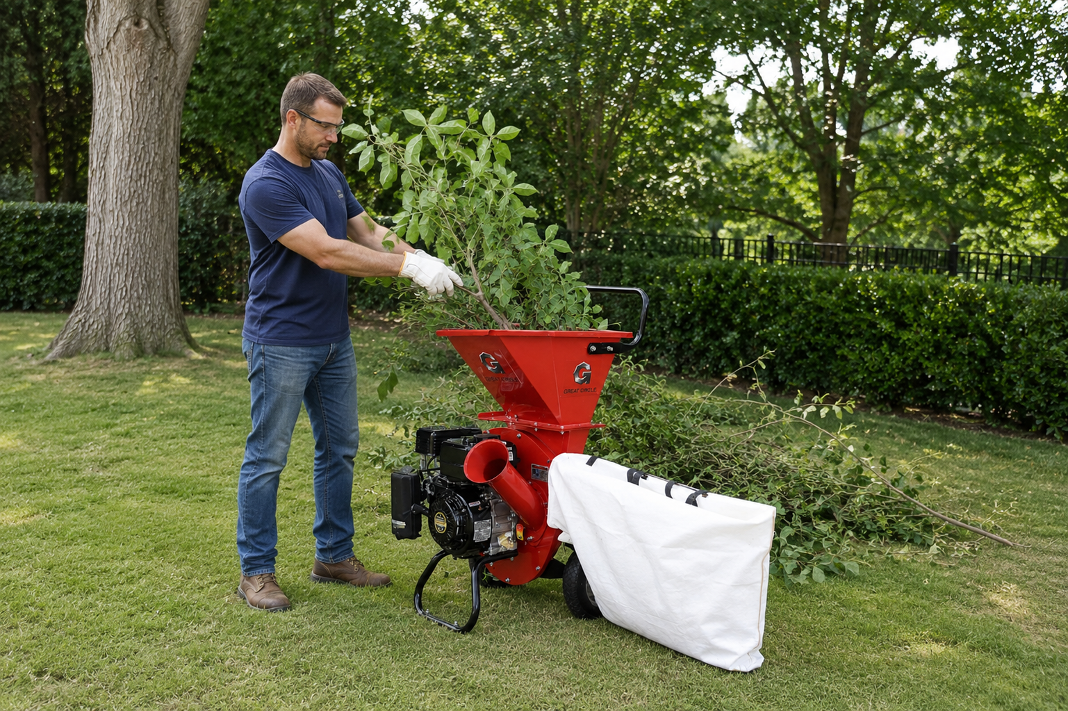 GreatCircleUSA 3-in-1 wood chipper shredder mulcher full review