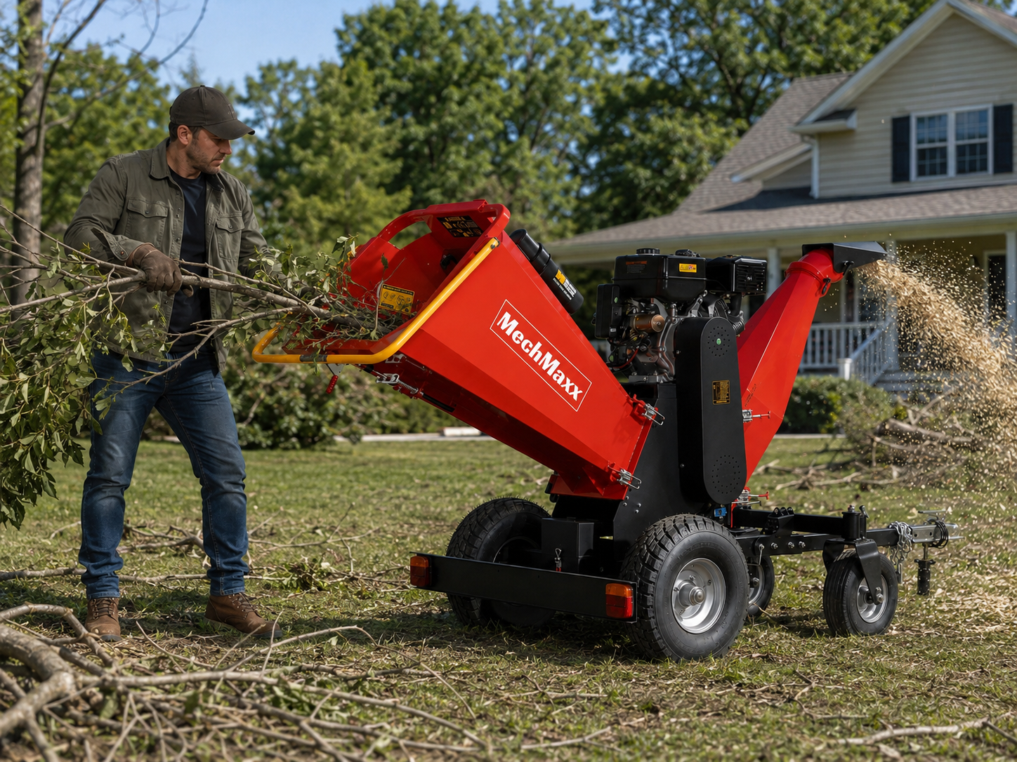 MechMaxx B150 6-inch drum wood chipper