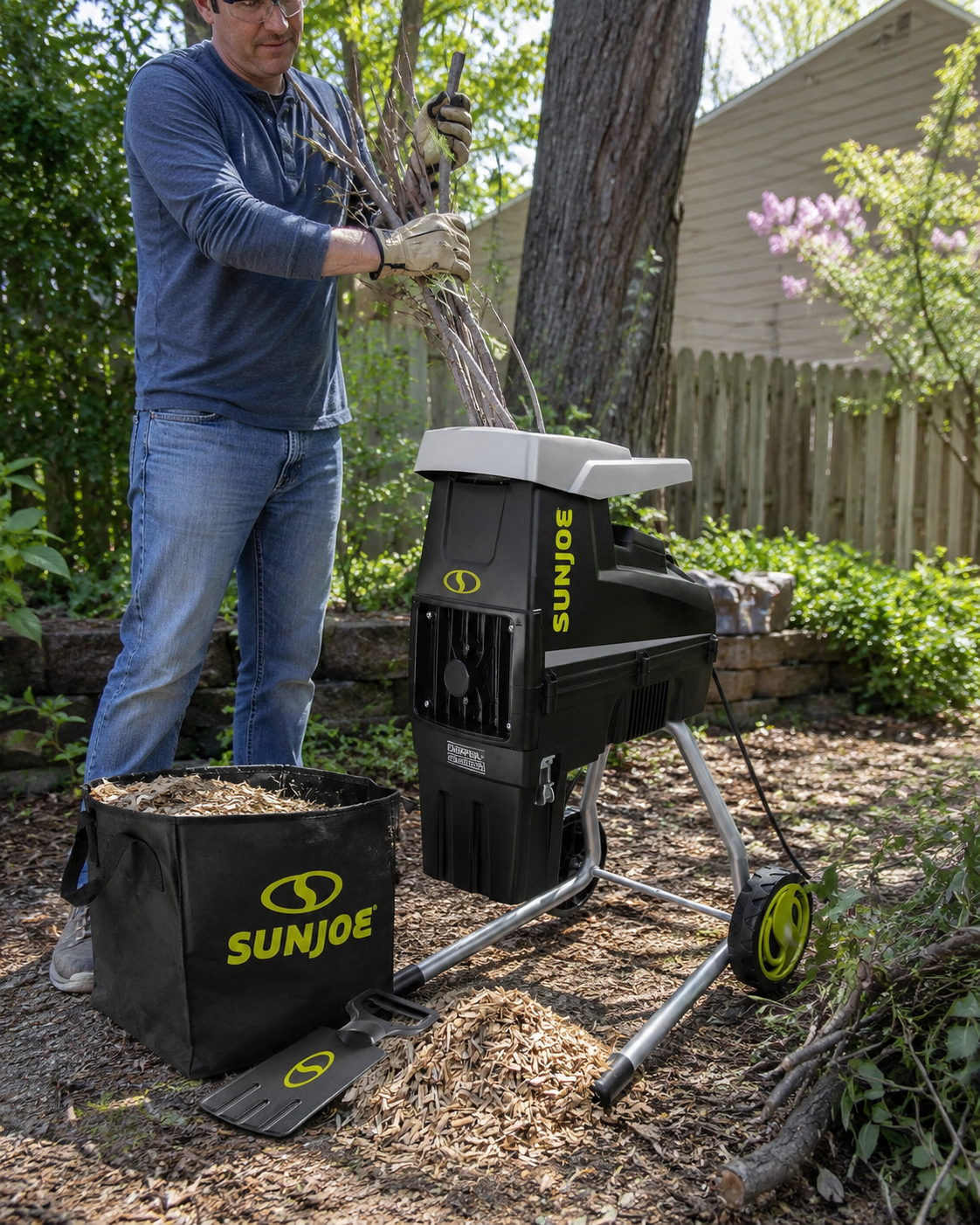 Sun Joe CJ603E electric wood chipper